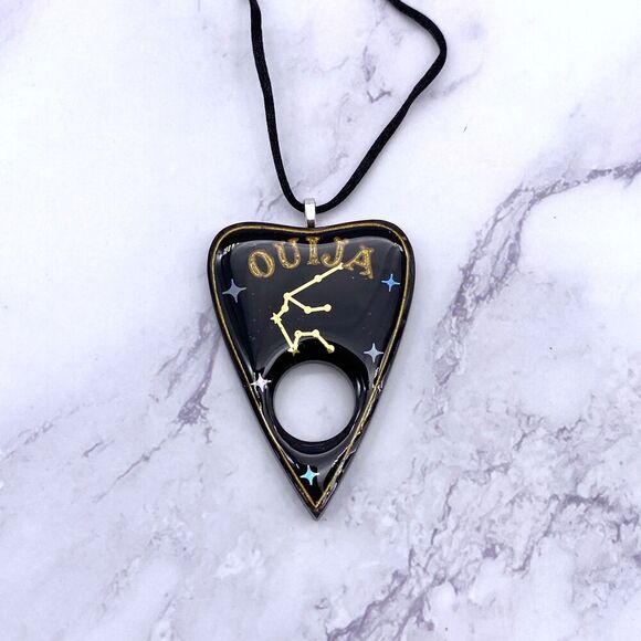 Aquarius Horoscope Constellation Ouija Planchette Necklace - Picture 5 of 11